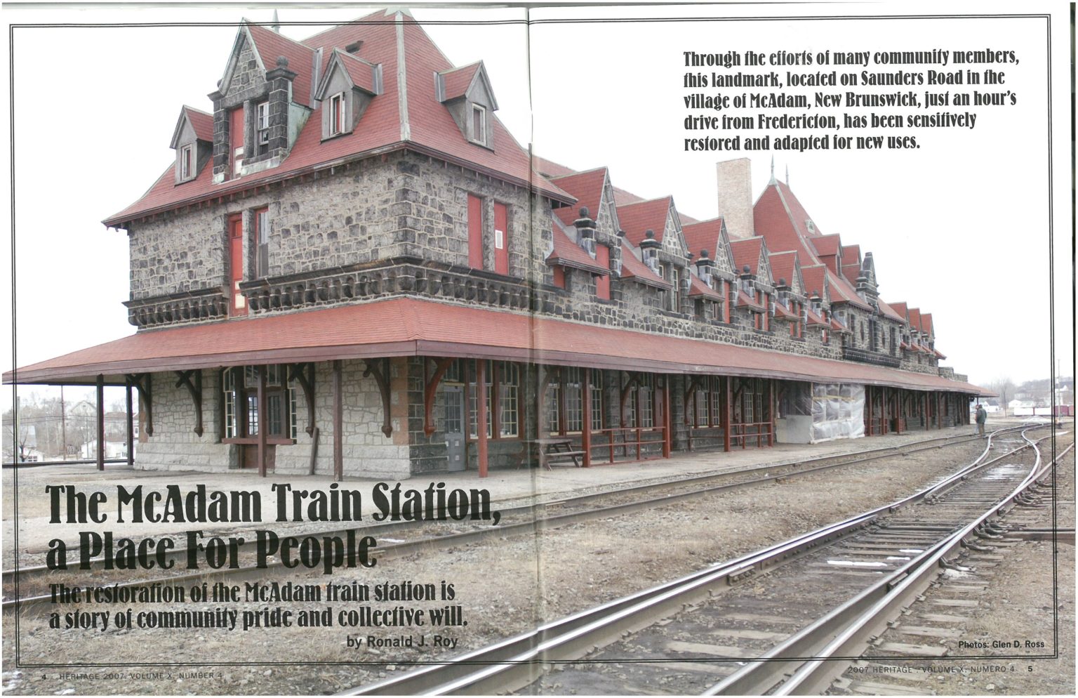 The McAdam Train Station, a Place for People National Trust for Canada